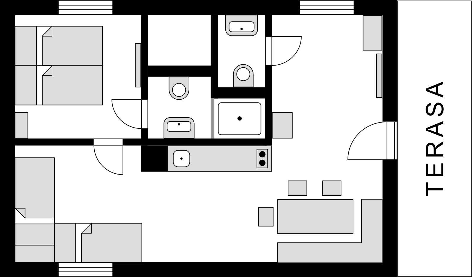 Půdorys apartmánu